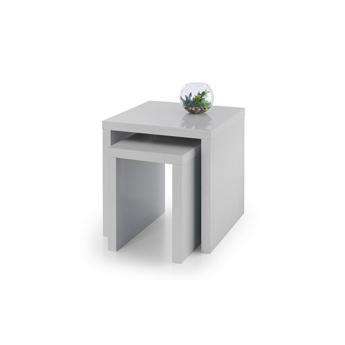Metro High Gloss Nest of Tables In Grey